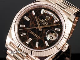 ROLEX 勞力士 Day-Date 40 DD 蠔式 星期日曆型 228235 永恆玫瑰金 <font color="#ffd700"> 赤鐵石英 稀少的特殊礦石面盤 </font><font color="#FF0000">2022年保卡 保有部分原廠膠膜</font>&nbsp;自動上鍊 40mm