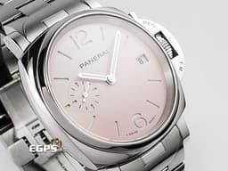 PANERAI 沛納海 Luminor Due Pastello PAM01319 PAM1319 三日鍊 不鏽鋼材質 <font color="#ffaaad">櫻花粉色漸層面盤</font> <font color="#fcfcfc">白色指針及時標</font>  <font color="#FF0000">2025年保卡 適合女士配戴的38mm錶徑 </font> 自動上鍊 38mm