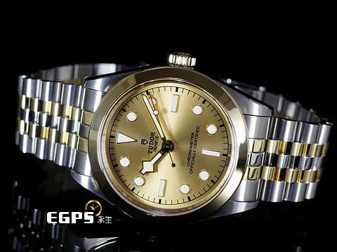 TUDOR 帝舵 Black Bay 39 S&amp;G 79663 碧灣 皇帝金 金色面盤 復古 雪花指針 18K黃金 半金款 自製MT5602機芯搭配快速調節「T-fit」折疊扣 2025年保卡&nbsp;潛水錶 自動上鍊 39mm