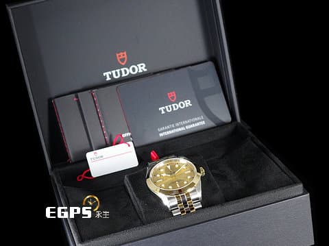 TUDOR 帝舵 Black Bay 39 S&amp;G 79663 碧灣 皇帝金 金色面盤 復古 雪花指針 18K黃金 半金款 自製MT5602機芯搭配快速調節「T-fit」折疊扣 2025年保卡&nbsp;潛水錶 自動上鍊 39mm