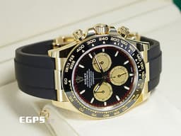 ROLEX 勞力士 Daytona 126518LN 126518 LN 迪通拿 計時碼表 18K黃金材質 陶瓷錶圈 黑底黃金圈熊貓面盤 <font color=#33CCFF>最!最!最!新款快調錶扣!!!</font><font color=#FF0000> 金色指針 保羅紐曼面盤 2024年保單 </font> </font><font color=#FFFF33>歡迎各路錶友以 PP、AP、勞力士 來店交換，本店將以最高價評估～</font> 賽車錶 自動上鍊 40mm