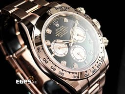 ROLEX 勞力士 Cosmograph Daytona 迪通拿 126505G 鍊帶款 126505 計時碼表 永恆玫瑰金 <font color="#FF0000"> 2025年新式保卡 </font>&nbsp;<font color="#f1e1b5">亮黑色及日亮金色錶面盤 原廠鑽石時標</font> 自動上鍊 40mm