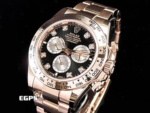 ROLEX 勞力士 Cosmograph Daytona 迪通拿 126505G 鍊帶款 126505 計時碼表 永恆玫瑰金  2025年新式保卡 &nbsp;亮黑色及日亮金色錶面盤 原廠鑽石時標 自動上鍊 40mm