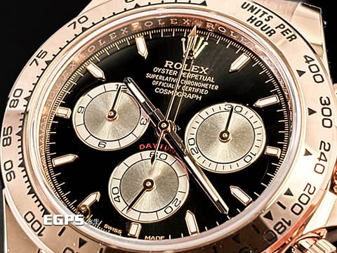 ROLEX 勞力士 Cosmograph Daytona 宇宙計時型 迪通拿 126505 亮黑色搭配Sundust 日亮金計時盤 計時碼表 新款4131機芯 2024年保卡 永恆玫瑰金 賽車錶 自動上鍊 40mm