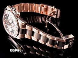 ROLEX 勞力士 Cosmograph Daytona 宇宙計時型 迪通拿 126505 <font color="#9c9893">亮黑色</font>搭配<font color="#FFE6D9">Sundust 日亮金計時盤</font> 計時碼表 <font color="#FF0000">新款4131機芯 2024年保卡</font> 永恆玫瑰金 賽車錶 自動上鍊 40mm