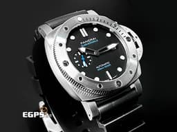 PANERAI 沛納海 Submersible QuarantaQuattro Bianco PAM1229 不鏽鋼材質 PAM01229 黑色面盤 潛水計時外圈 <font color="#FF0000">2025年保單 配件齊全</font> 潛水錶 自動上鍊 44mm