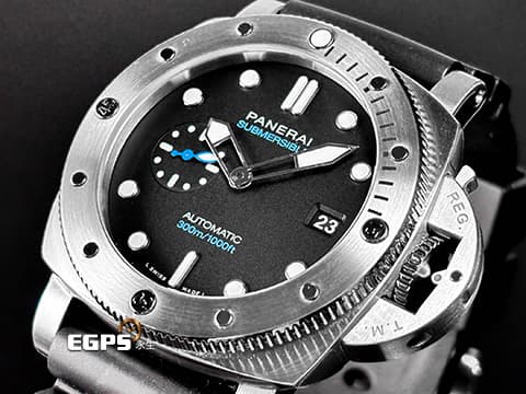 PANERAI 沛納海 Submersible QuarantaQuattro Bianco PAM1229 不鏽鋼材質 PAM01229 黑色面盤 潛水計時外圈 2025年保單 配件齊全 潛水錶 自動上鍊 44mm