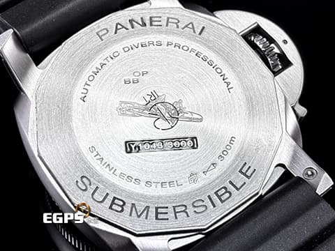 PANERAI 沛納海 Submersible QuarantaQuattro Bianco PAM1229 不鏽鋼材質 PAM01229 黑色面盤 潛水計時外圈 2025年保單 配件齊全 潛水錶 自動上鍊 44mm