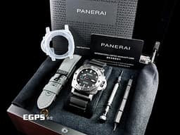 PANERAI 沛納海 Submersible QuarantaQuattro Bianco PAM1229 不鏽鋼材質 PAM01229 黑色面盤 潛水計時外圈 <font color="#FF0000">2025年保單 配件齊全</font> 潛水錶 自動上鍊 44mm