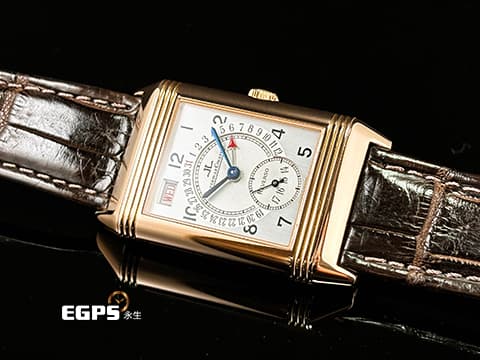 Jaeger Le-Coultre 積家 REVERSO Q273242A 18K玫瑰金材質 日曆指標 JLC特色翻轉REVERSO工藝 高水準工藝~品味人士的優先選擇~  手動上鍊 26x37mm