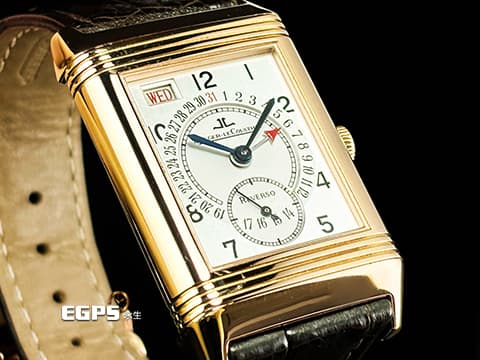Jaeger Le-Coultre 積家 REVERSO Q273242A 18K玫瑰金材質 日曆指標 JLC特色翻轉REVERSO工藝 高水準工藝~品味人士的優先選擇~  手動上鍊 26x37mm