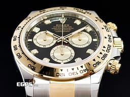 ROLEX 勞力士 Cosmograph Daytona 迪通拿 126503 126503G&nbsp;<font color="#fdfdfd">亮黑色</font>面搭配<font color="#f1e1b5">金色計時盤 鑽石時標</font>&nbsp;計時碼表 18K黃金 半金款 <font color="#FF0000">新款4131機芯 2025年保卡</font>&nbsp;自動上鍊 40mm