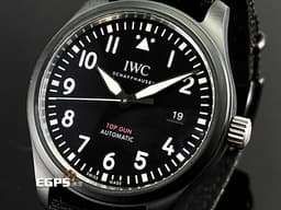 IWC 萬國錶 Pilot's Top Gun <font color="#1daeed">飛行員 海軍空戰部隊</font> IW326906 黑陶瓷+鈦金屬材質 5日動力儲存 <font color="#FF0000">2023年保單</font> 自動上鍊 41mm