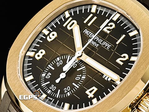 Patek Philippe 百達翡麗 PP錶  Aquanaut  5968R-001 海探 手雷 18K玫瑰金材質 海底探險家飛返計時腕錶&nbsp;漸變效果的棕色日輝紋錶盤&nbsp; 2025年保單 自動上鏈   42.2mm