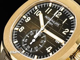 Patek Philippe 百達翡麗 PP錶  Aquanaut  5968R-001 海探 手雷 18K玫瑰金材質 海底探險家飛返計時腕錶&nbsp;<font color="#ffd7a8">漸變效果的棕色日輝紋錶盤</font>&nbsp; <font color="#ff0000">2025年保單</font> 自動上鏈   42.2mm