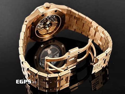 Audemars Piguet 愛彼 AP錶 Royal Oak 皇家橡樹 77451OR.ZZ.1361OR.04 18K玫瑰金材質 午夜藍色Grande Tapisserie錶盤&nbsp;40顆原廠鑲嵌美鑽錶圈（約重0.71克拉）2023年新式保卡&nbsp;自動上鍊 34mm