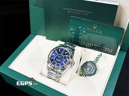 ROLEX 勞力士 Sky-Dweller 蠔式 天行者 336934 <font color=#0080FF>最新9002機芯 亮藍色面盤</font> 沙羅系統 年曆錶 兩地時區 經典三角坑紋錶圈 <font color=#FF0000>2024年保單  蠔式（Oyster）三節錶帶</font> 自動上鍊 42mm