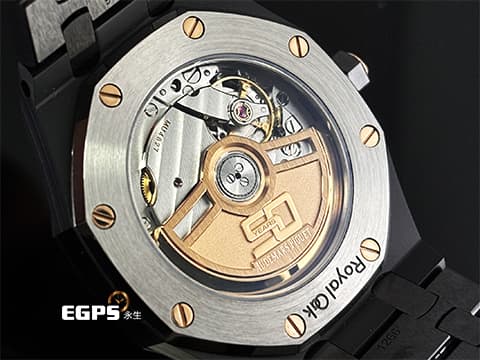 AUDEMARS PIGUET AP錶 愛彼 ROYAL OAK 皇家橡樹 77350CE 黑色陶瓷材質 77350CE.OO.1266CE.01.A 「50週年紀念款」專屬自動盤  2022年保單，愛彼為妳打造，最嬌小硬朗Royal Oak  自動上鏈 34mm