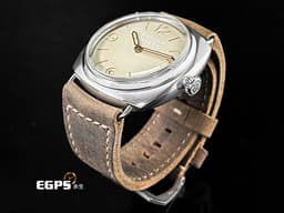 PANERAI 沛納海 Radiomir 3 Day 三日鍊 PAM01350 PAM1350 不鏽鋼材質 <font color=#fdf8aa>漸變米色面盤</font> <font color=#ff0000>2025年保卡</font> 手動上鍊 45mm