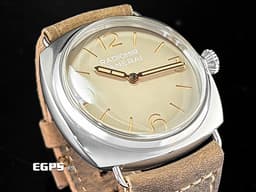 PANERAI 沛納海 Radiomir 3 Day 三日鍊 PAM01350 PAM1350 不鏽鋼材質 <font color=#fdf8aa>漸變米色面盤</font> <font color=#ff0000>2025年保卡</font> 手動上鍊 45mm