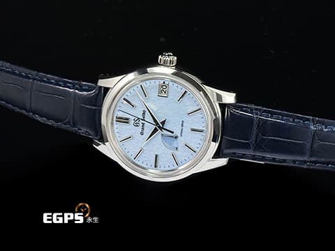 GRAND SEIKO 特級精工 GS 精工 Elegance系列 Spring Drive機芯「Blue Skies and Driven snow」藍雪面 藍雪姬&nbsp;SBGA407 動能顯示 不鏽鋼&nbsp;2026年保單 自動上鏈 40.2mm