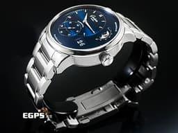 Glashutte Original 格拉蘇蒂 Pano Matic Lunar 偏心系列 1-90-02-46-32-71 <font color=#0080FF>藍色面盤</font> 月相盈虧 大日期窗 小秒針 不鏽鋼 <font color=#ff0000>德國腕錶工藝 招牌雙鵝頸、3/4夾板、偏心面盤 2024年台灣公司貨</font> 自動上鍊 40mm