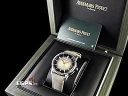 Audemars Piguet 愛彼 AP錶 CODE 11.59系列 15210QT.OO.A064KB.01 <font color=#feecd4>不鏽鋼&黑色陶瓷材質 煙燻米色面盤 米色橡膠覆層錶帶</font> <font color=#FF0000> 2023年保單 </font> 自動上鍊 41mm