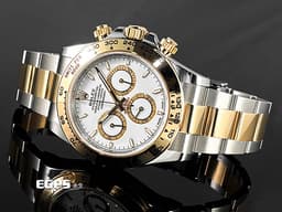 ROLEX 勞力士 Cosmograph Daytona 宇宙計時型 迪通拿 126503 <font color=#F0F0F0>白色面盤</font>搭配<font color=#f1e1b5>金色計時圈 18K黃金 半金款</font> 計時碼表 賽車錶 <font color=#FF0000>新款4131機芯 2024年保卡</font> 自動上鍊 40mm