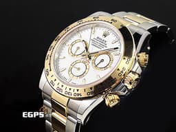 ROLEX 勞力士 Cosmograph Daytona 宇宙計時型 迪通拿 126503 <font color=#F0F0F0>白色面盤</font>搭配<font color=#f1e1b5>金色計時圈 18K黃金 半金款</font> 計時碼表 賽車錶 <font color=#FF0000>新款4131機芯 2024年保卡</font> 自動上鍊 40mm