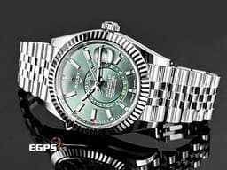 ROLEX 勞力士 Sky-Dweller 蠔式 天行者 336934 <font color="#00fa9a">最新9002機芯 薄荷綠色面盤</font> 沙羅系統 年曆錶 兩地時區 經典三角坑紋錶圈 <font color="#FF0000">2025年保卡 紀念型（Jubilee）五銖錶帶</font> 自動上鍊 42mm