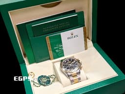 ROLEX 勞力士 Cosmograph Daytona 宇宙計時型 迪通拿 116503 黑色面盤 <font color="#0582f5">金色計時圈 18K黃金</font> <font color="#0582f5">半金款&nbsp;</font> 計時碼錶 <font color="#FF0000">2016年保卡</font> 賽車錶 自動上鍊 40mm