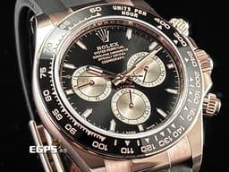 ROLEX 勞力士 Cosmograph Daytona 宇宙計時型 迪通拿 126515LN 計時碼表<font color="#FF0000">&nbsp;</font><font color="#646262">亮黑色錶面</font>搭配<font color="#fdd5bf">日亮金計時盤</font>&nbsp;18K永恆玫瑰金材質 陶瓷錶圈<font color="#ff0000">&nbsp;2024年保卡</font> 自動上鍊 40mm