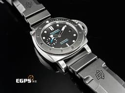 PANERAI 沛納海 Luminor Submersible PAM2683 PAM02683 三日鍊 不鏽鋼材質 <font color="#05f0f0">黑色面盤 藍色小秒針</font> <font color="#FF0000">2025年保卡</font>&nbsp;潛水錶 自動上鍊 42mm