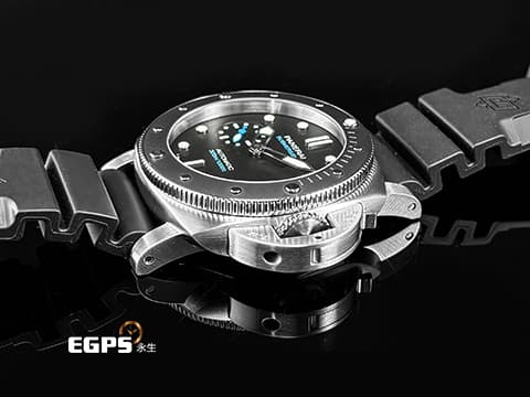 PANERAI 沛納海 Luminor Submersible PAM2683 PAM02683 三日鍊 不鏽鋼材質 黑色面盤 藍色小秒針 2025年保卡&nbsp;潛水錶 自動上鍊 42mm