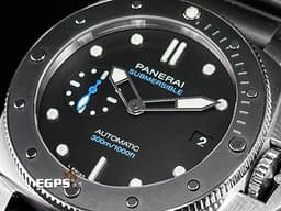 PANERAI 沛納海 Luminor Submersible PAM2683 PAM02683 三日鍊 不鏽鋼材質 <font color="#05f0f0">黑色面盤 藍色小秒針</font> <font color="#FF0000">2025年保卡</font>&nbsp;潛水錶 自動上鍊 42mm