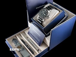 PANERAI 沛納海 Luminor Submersible PAM2683 PAM02683 三日鍊 不鏽鋼材質 <font color="#05f0f0">黑色面盤 藍色小秒針</font> <font color="#FF0000">2025年保卡</font>&nbsp;潛水錶 自動上鍊 42mm