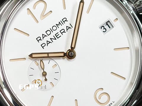 PANERAI 沛納海 Radiomir Quaranta PAM1292 PAM01292 不鏽鋼材質&nbsp;白色放射紋三明治夜光時標面盤&nbsp;金質指針、小秒針 三日鍊&nbsp; 2026年保卡&nbsp;自動上鍊 40mm