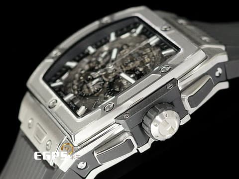 Hublot 宇舶 Spirit Of Big Bang Titanium 42 大爆炸 靈魂系列 642.NX.0170.RX 鈦金屬材質 鏤空面盤 計時碼表 酒桶型  2026年電子保單 自動上鍊 42mm