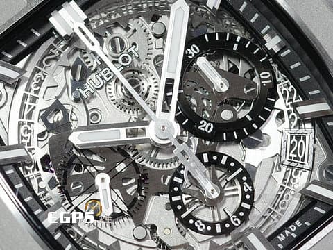 Hublot 宇舶 Spirit Of Big Bang Titanium 42 大爆炸 靈魂系列 642.NX.0170.RX 鈦金屬材質 鏤空面盤 計時碼表 酒桶型  2026年電子保單 自動上鍊 42mm