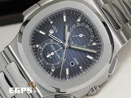 Patek Philippe 百達翡麗 PP錶 Nautilus 5990 金鷹 鸚鵡螺 <font color=#4169e1>鋼王金鷹回歸 最新款 藍色漸層橫條紋面盤</font> 5990/1A-011 同軸 計時碼錶 <font color=#FF0000>2023年 最新可微調按壓式摺疊扣</font> 不鏽鋼 <font color=#FFFF33>歡迎各錶友以 PP、AP、RM、勞力士 來店交換，本店將以最高價評估～</font> 自動上鏈 40.5mm