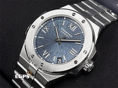 CHOPARD 蕭邦 Alpine Eagle 41 雪山傲翼 阿爾卑斯雄鷹 298600-3001 藍色螺旋放射紋面盤 大三針 不鏽鋼 阿胖鷹&nbsp;2023年台灣公司貨 自動上鍊 41mm
