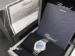 CHOPARD 蕭邦 Alpine Eagle 41 雪山傲翼 阿爾卑斯雄鷹 298600-3001 <font color="#0080FF">藍色螺旋放射紋面盤</font> 大三針 不鏽鋼 <font color="#FF0000">2026年保單</font> 自動上鍊 41mm
