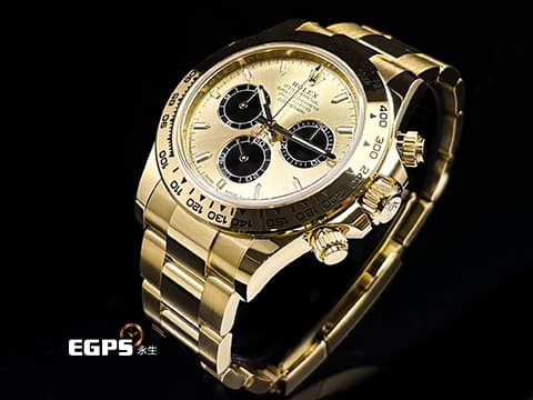 ROLEX 勞力士 Cosmograph Daytona 宇宙計時型 迪通拿 126508 金色熊貓 余文樂面盤 18K黃金材質 計時碼表 最新4131機芯 2025年保卡 賽車錶 自動上鍊 40mm