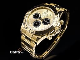 ROLEX 勞力士 Cosmograph Daytona 宇宙計時型 迪通拿 126508 <font color=#f5dea8>金色熊貓 余文樂面盤 18K黃金材質</font> 計時碼表 <font color=#FF0000>最新4131機芯 2025年保卡</font> 賽車錶 自動上鍊 40mm