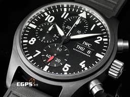 IWC 萬國 Pilot`s Chronograph Top Gun 飛行員系列 IW389401 海軍空戰部隊  <font color="#FF0000">2024年保單 黑色陶瓷錶殼 快拆式錶帶 </font> 自動上鏈 41.9mm