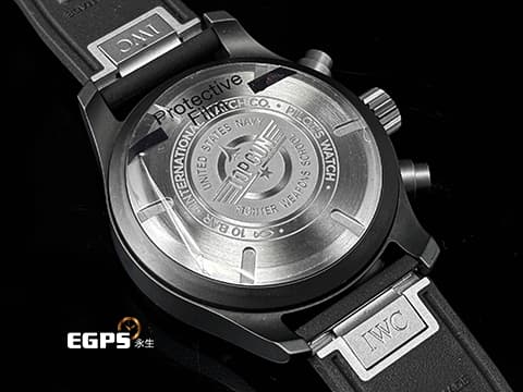 IWC 萬國 Pilot`s Chronograph Top Gun 飛行員系列 IW389401 海軍空戰部隊  2024年保單 黑色陶瓷錶殼 快拆式錶帶  自動上鏈 41.9mm