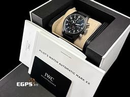 IWC 萬國 Pilot`s Chronograph Top Gun 飛行員系列 IW389401 海軍空戰部隊  <font color="#FF0000">2024年保單 黑色陶瓷錶殼 快拆式錶帶 </font> 自動上鏈 41.9mm