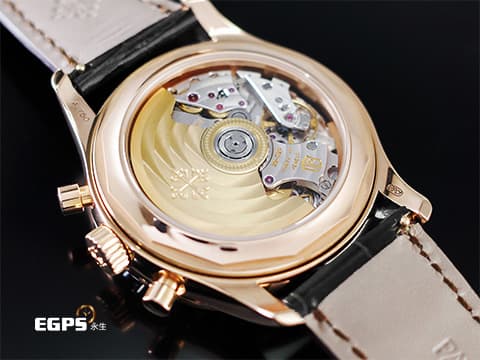 Patek Philippe 百達翡麗 PP錶 Complications Annual Calendar 複雜功能時計 飛返 計時碼表 年曆錶 5961R-010 18K玫瑰金材質 原廠鑲嵌長方形鑽石錶圈、錶扣、時標 2016年保單&nbsp;自動上鍊 40.5mm
