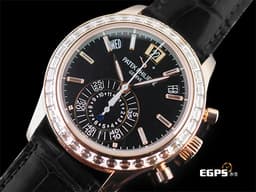 Patek Philippe 百達翡麗 PP錶 Complications Annual Calendar 複雜功能時計 飛返 計時碼表 年曆錶 5961R-010 18K玫瑰金材質 <font color="#05f0f0">原廠鑲嵌長方形鑽石錶圈、錶扣、時標</font> <font color="#ff0000">2016年保單</font>&nbsp;自動上鍊 40.5mm