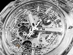 Hublot 宇舶 BIG BANG Unico 大爆炸 三日鍊 飛返計時碼錶 441.JX.4802.RT <font color="#05f0f0">拋光藍寶石水晶材質錶殼 原廠特殊水晶材質錶盒</font> 鏤空面盤 <font color="#ff0000">2025年保單 限量500支</font>&nbsp;自動上鍊 42mm